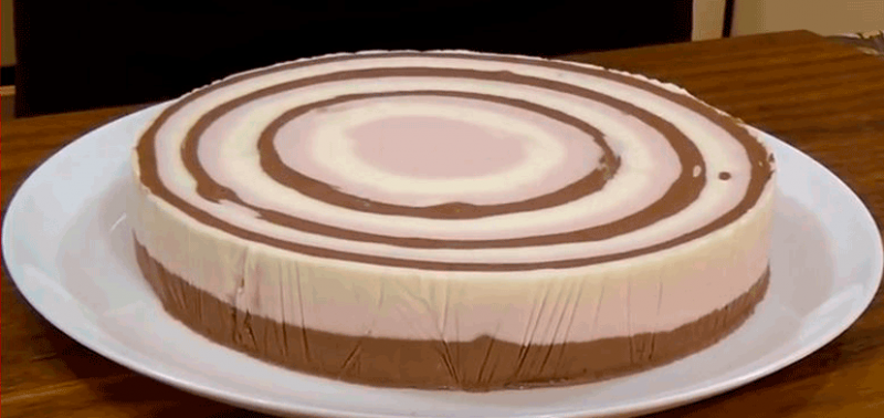 Десерт без выпечки «Полосатое суфле» (+видео)