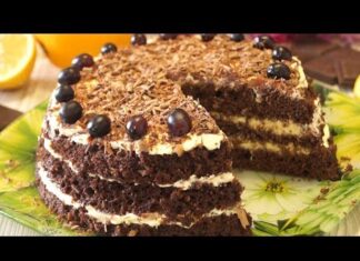 Шоколадный торт со сметанным кремом. Подробный видеорецепт